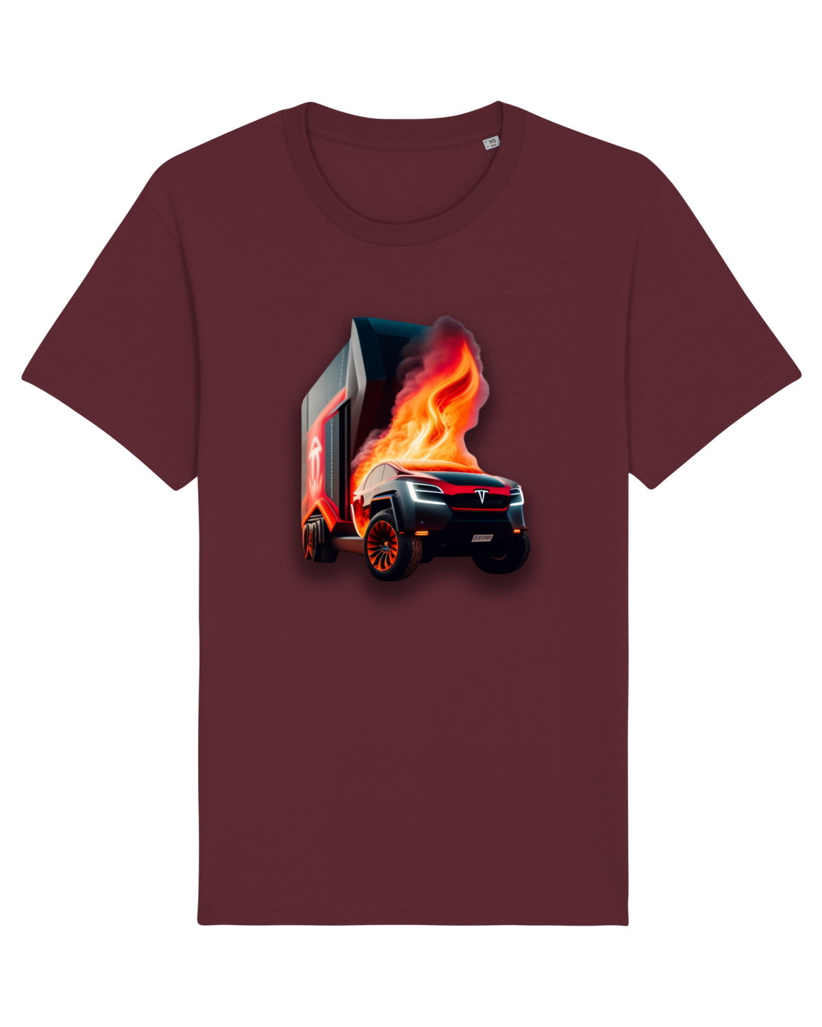 Tricou mânecă scurtă Unisex Rocker Burgundy