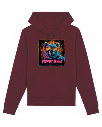 Retro Power Bear Burgundy