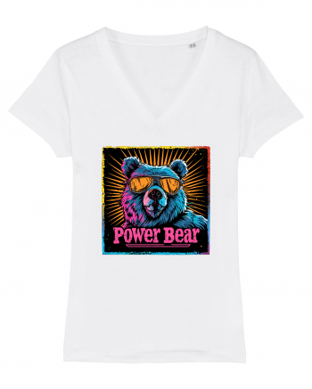 Retro Power Bear White