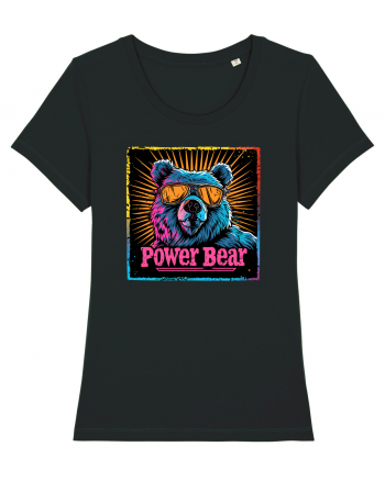 Retro Power Bear Black