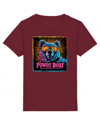 Retro Power Bear Burgundy