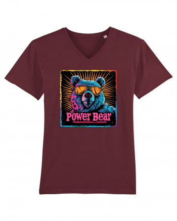 Retro Power Bear Burgundy