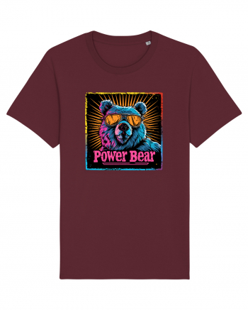 Retro Power Bear Burgundy