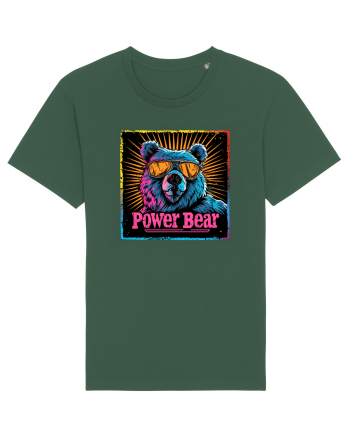 Retro Power Bear Bottle Green