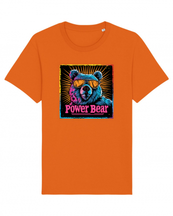 Retro Power Bear Bright Orange