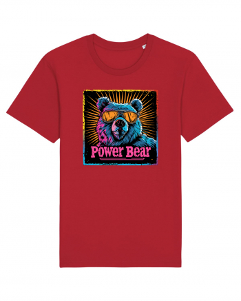 Retro Power Bear Red