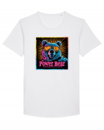 Retro Power Bear Tricou mânecă scurtă guler larg Bărbat Skater