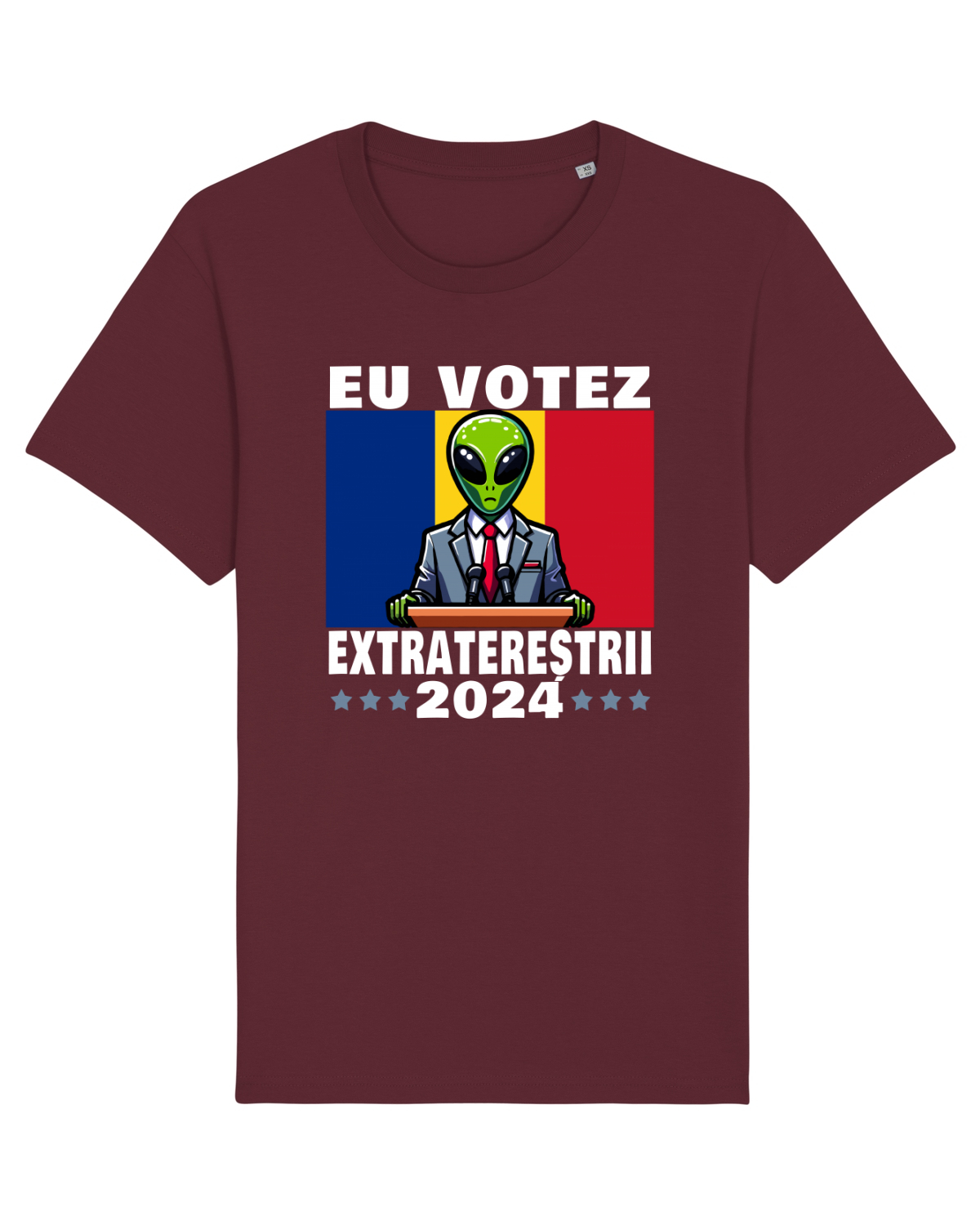 Tricou mânecă scurtă Unisex Rocker Burgundy