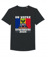 EU VOTEZ EXTRATERESTRII 2024 Tricou mânecă scurtă guler larg Bărbat Skater