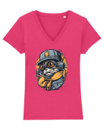 Rockstarul Tricou mânecă scurtă guler V Damă Evoker