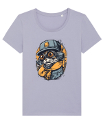 Rockstarul Tricou mânecă scurtă guler larg fitted Damă Expresser