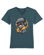 Rockstarul Tricou mânecă scurtă guler V Bărbat Presenter