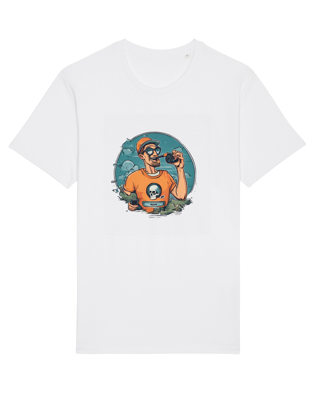 Tricou mânecă scurtă Unisex Rocker White