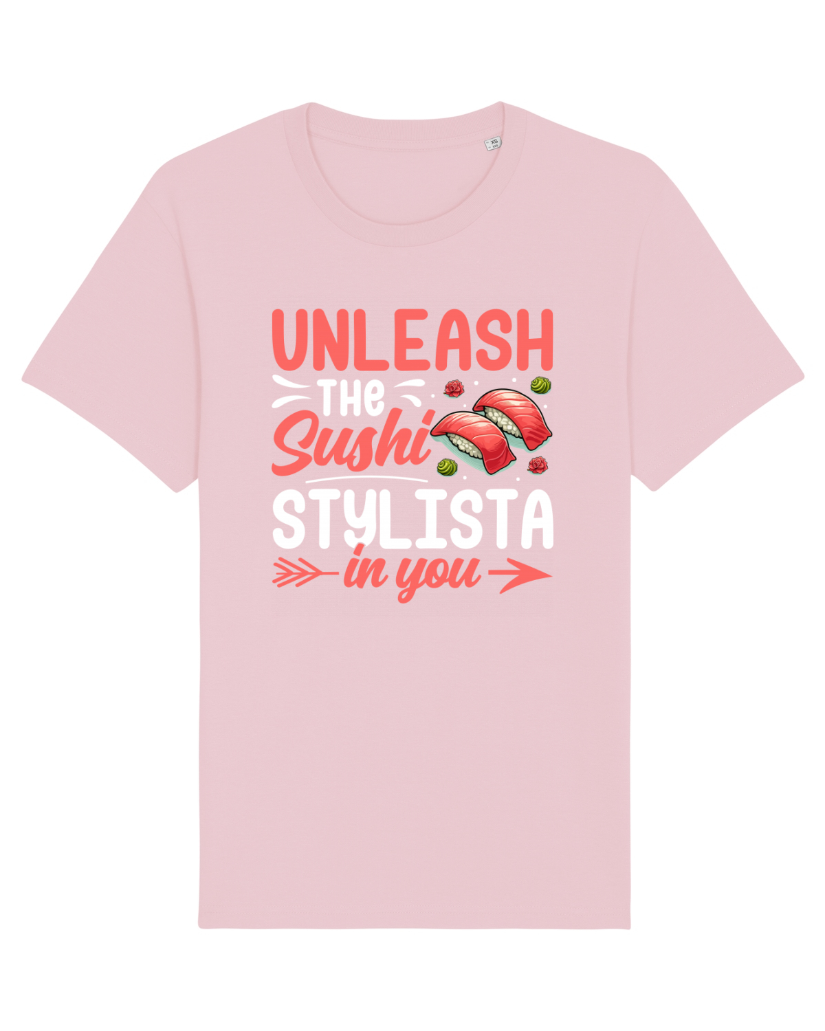 Tricou mânecă scurtă Unisex Rocker Cotton Pink