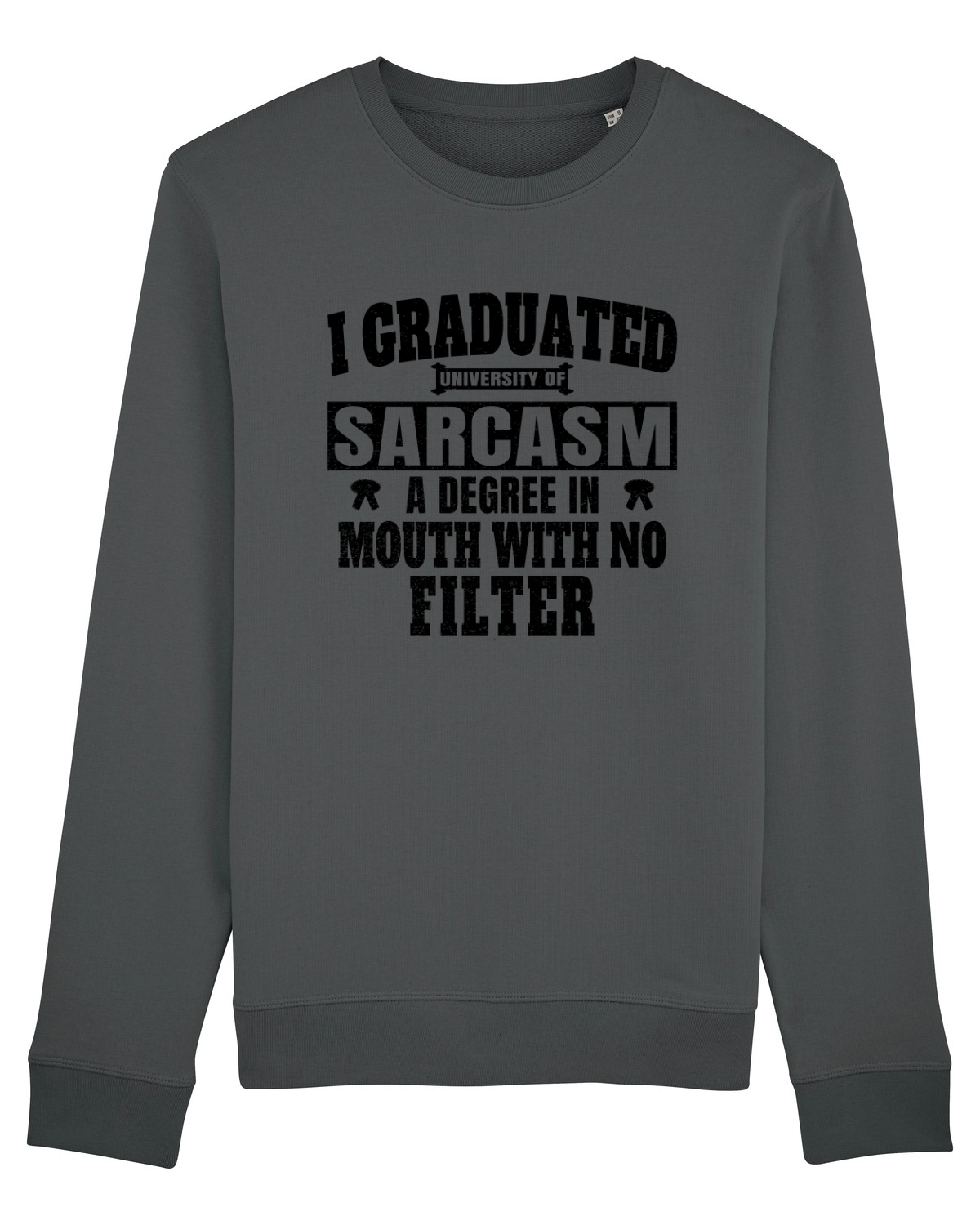 Bluză mânecă lungă Unisex Rise Anthracite