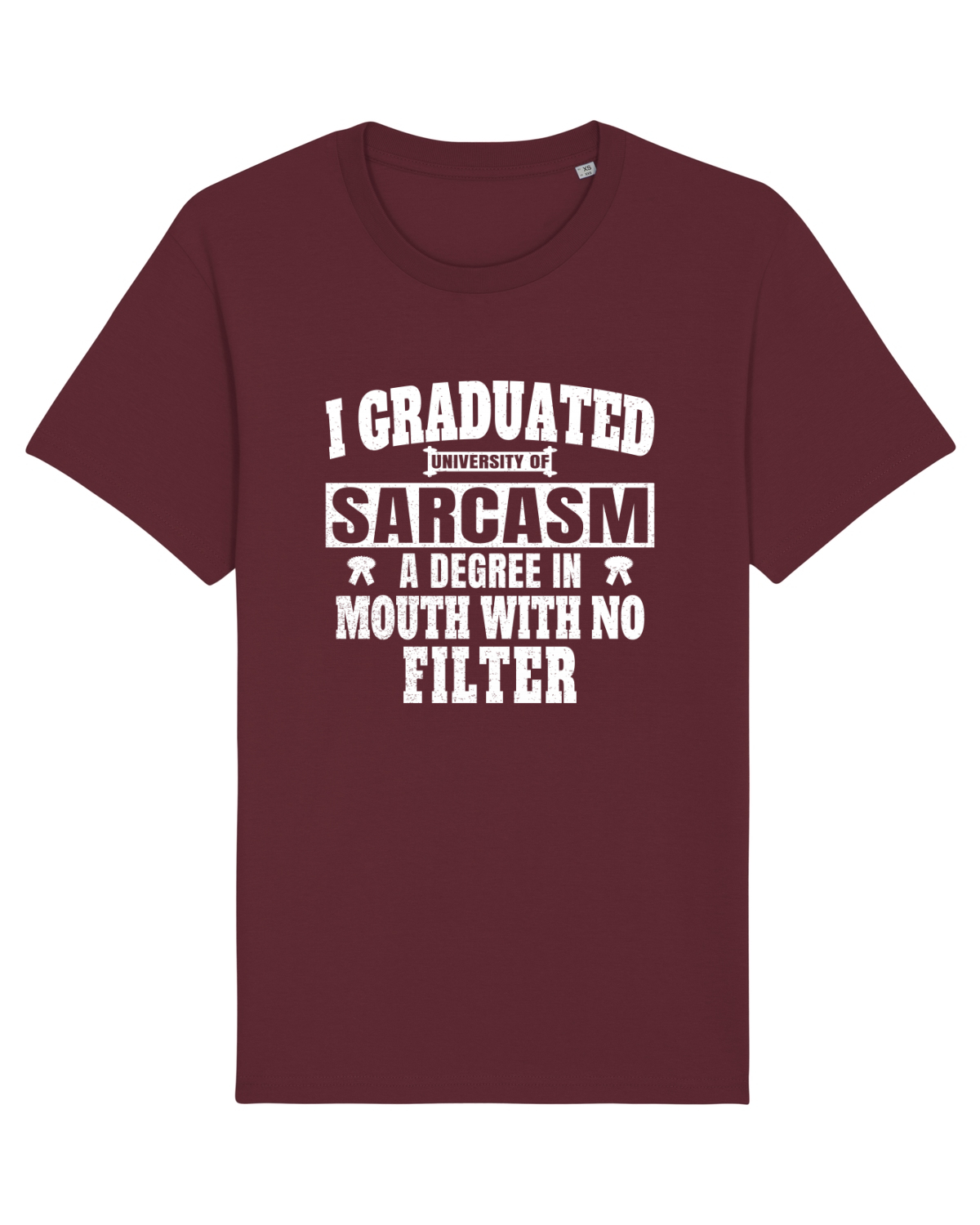 Tricou mânecă scurtă Unisex Rocker Burgundy