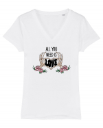 Anti Valentine Day - All you need is love Tricou mânecă scurtă guler V Damă Evoker