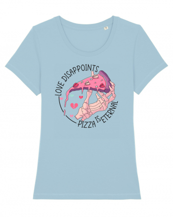 Anti Valentine Day - Love dissapoints, pizza is eternal Sky Blue