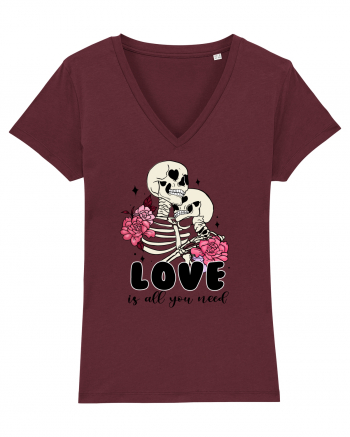 Anti Valentine Day - Love is all you need in life or in death Burgundy