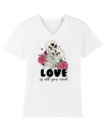 Anti Valentine Day - Love is all you need in life or in death Tricou mânecă scurtă guler V Bărbat Presenter