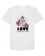 Anti Valentine Day - Love is all you need in life or in death Tricou mânecă scurtă guler larg Bărbat Skater