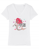 Anti Valentine Day - Love stink, lets drink Tricou mânecă scurtă guler V Damă Evoker