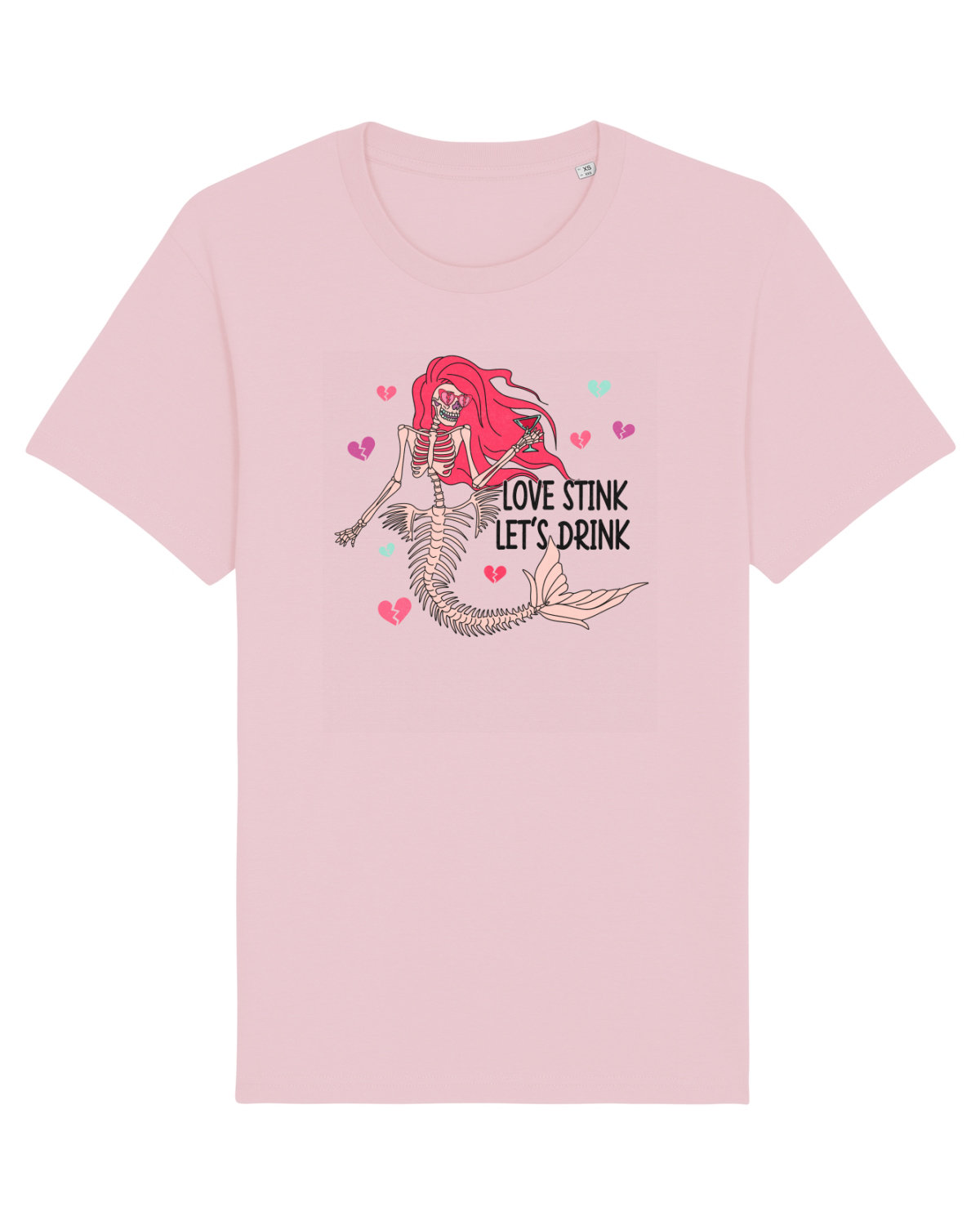 Tricou mânecă scurtă Unisex Rocker Cotton Pink