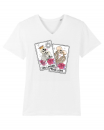 Anti Valentine Day - Lovers tarot cards Tricou mânecă scurtă guler V Bărbat Presenter