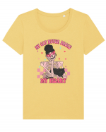 Anti Valentine Day - My cat never broke my heart Tricou mânecă scurtă guler larg fitted Damă Expresser