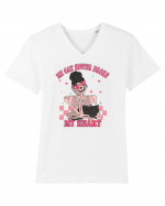 Anti Valentine Day - My cat never broke my heart Tricou mânecă scurtă guler V Bărbat Presenter