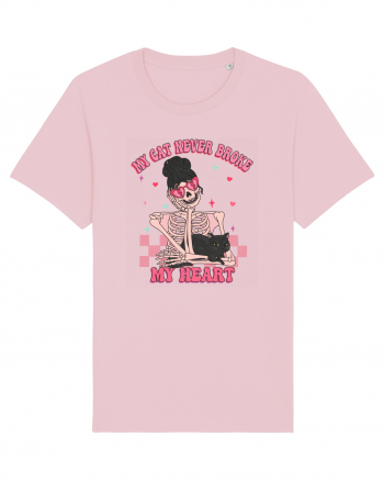 Anti Valentine Day - My cat never broke my heart Cotton Pink