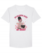 Anti Valentine Day - My cat never broke my heart Tricou mânecă scurtă guler larg Bărbat Skater