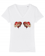 Anti Valentine Day - Ripped hearts Tricou mânecă scurtă guler V Damă Evoker