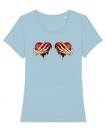 Anti Valentine Day - Ripped hearts Sky Blue