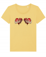 Anti Valentine Day - Ripped hearts Tricou mânecă scurtă guler larg fitted Damă Expresser