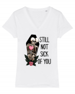 Anti Valentine Day - Still not sick of you Tricou mânecă scurtă guler V Damă Evoker