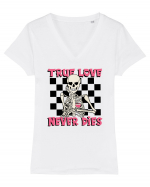 Anti Valentine Day - True love never dies v2 Tricou mânecă scurtă guler V Damă Evoker