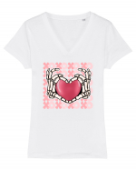 Anti Valentine Day - Your hands are holding my heart Tricou mânecă scurtă guler V Damă Evoker