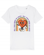 retro chic de Ziua Îndrăgostiților - All You Need Is Love And Rainbows Tricou mânecă scurtă  Copii Mini Creator