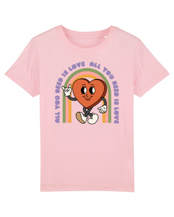 retro chic de Ziua Îndrăgostiților - All You Need Is Love And Rainbows Cotton Pink