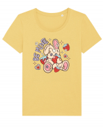 retro chic de Ziua Îndrăgostiților - Be Mine Or No Ones Tricou mânecă scurtă guler larg fitted Damă Expresser