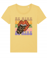 retro chic de Ziua Îndrăgostiților - Be Mine Sweet Lips Tricou mânecă scurtă guler larg fitted Damă Expresser