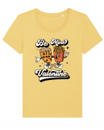 retro chic de Ziua Îndrăgostiților - Be Mine Valentine Tricou mânecă scurtă guler larg fitted Damă Expresser