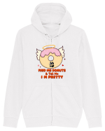 retro chic de Ziua Îndrăgostiților - Feed me donuts and tell me I am pretty Hanorac cu fermoar Unisex Connector