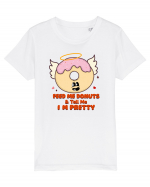 retro chic de Ziua Îndrăgostiților - Feed me donuts and tell me I am pretty Tricou mânecă scurtă  Copii Mini Creator