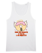 retro chic de Ziua Îndrăgostiților - Feed me donuts and tell me I am pretty Maiou Bărbat Runs