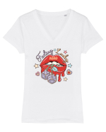 retro chic de Ziua Îndrăgostiților - Feeling Lucky Tricou mânecă scurtă guler V Damă Evoker