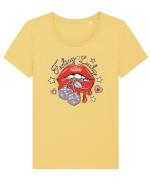 retro chic de Ziua Îndrăgostiților - Feeling Lucky Tricou mânecă scurtă guler larg fitted Damă Expresser