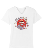 retro chic de Ziua Îndrăgostiților - Feeling Lucky Tricou mânecă scurtă guler V Bărbat Presenter