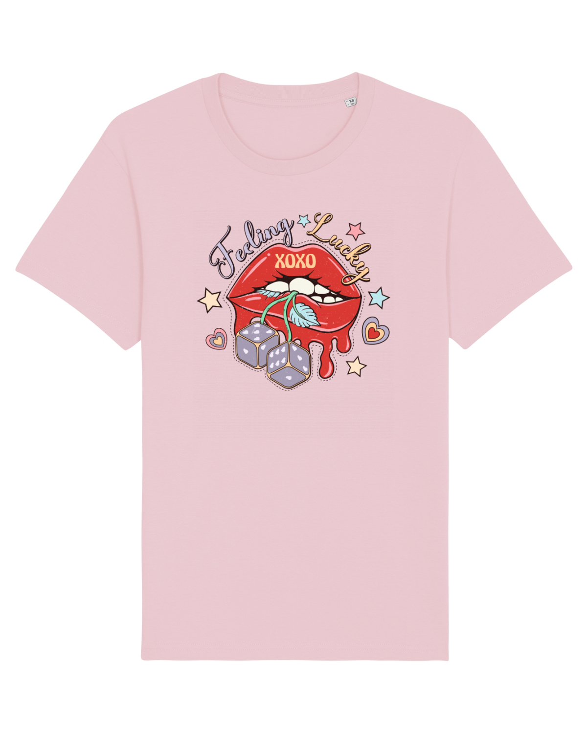 Tricou mânecă scurtă Unisex Rocker Cotton Pink